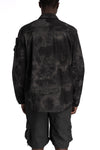JG1 | SS26 - Shelter zip up shirt, Inversion dye 15 MOON