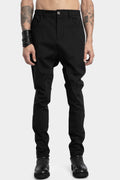 Woven wool slim fit scar stitch pants