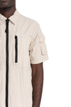 JG1 | SS26 - Hybrid utility short sleeve shirt, Ivory 14