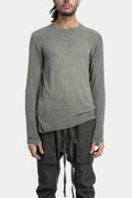 Isaac Sellam | AW24 - Double layer cashmere blend ls T-Shirt, Army