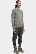 Isaac Sellam | AW24 - Double layer cashmere blend ls T-Shirt, Army