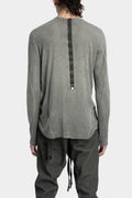 Isaac Sellam | AW24 - Double layer cashmere blend ls T-Shirt, Army