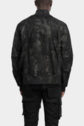 Tar coated patch pockets bomber jacket