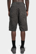 Linen blend split shorts