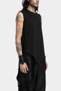 Julius_7 | AW24 - Sleeveless straps T-Shirt, Black