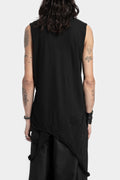 Julius_7 | AW24 - Sleeveless straps T-Shirt, Black