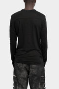 Henley long sleeve linen t-shirt
