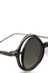RG1912CU Clip sunglasses - Antique grey / black clip / green gradient