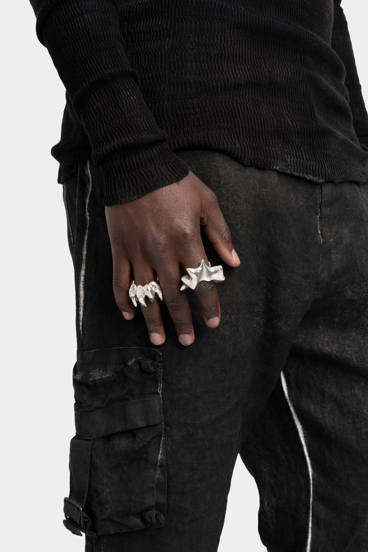 Syrinx large silver ring
