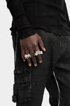 Syrinx large silver ring