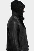 Julius_7 | AW24 - Damaged wool knit jacquard balaclava