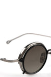 RG1008ZC Clip sunglasses - Polished titanium / black clip / bronze gradient lens