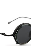 RG1008ZC Clip sunglasses - Antique black / jade clip / dark grey lens