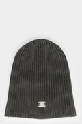 Wool blend beanie, Plomb