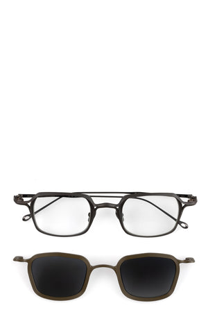 Rigards x The Viridi-Anne| RG2004TVA Clip sunglasses - Antique bronze / olive / dark grey lens