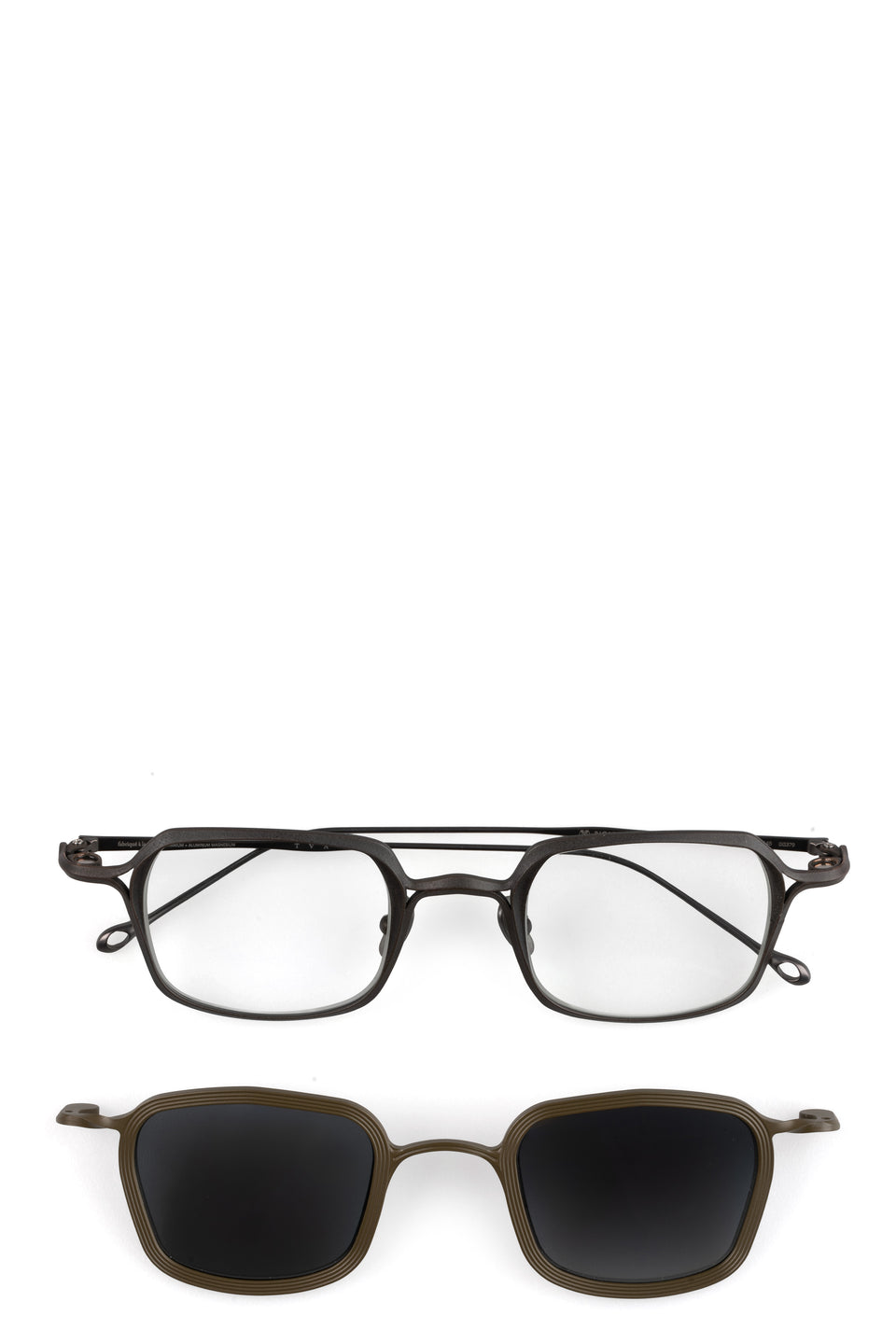RG2004TVA Clip sunglasses - Antique bronze / olive / dark grey lens