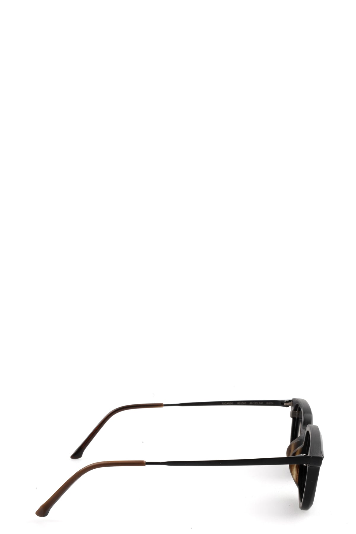 Rigards | RG1065 - Horn sunglasses, black/white / dark grey lens