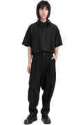 Joe Chia | SS26 - Arc mandarin collar short sleeve shirt, SH2605B