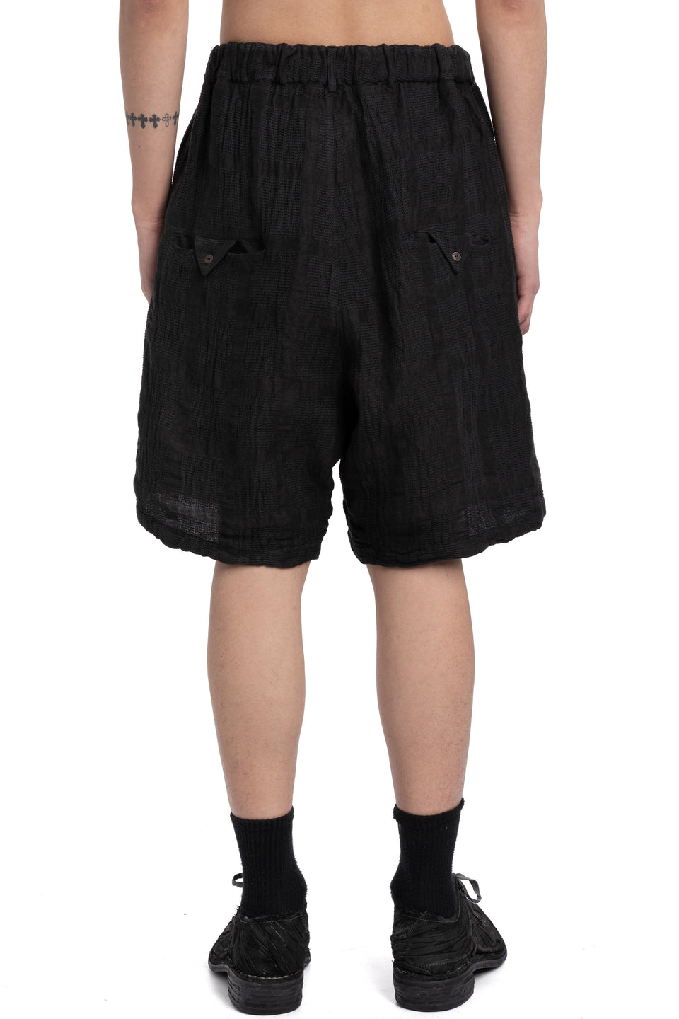 Linen blend shorts