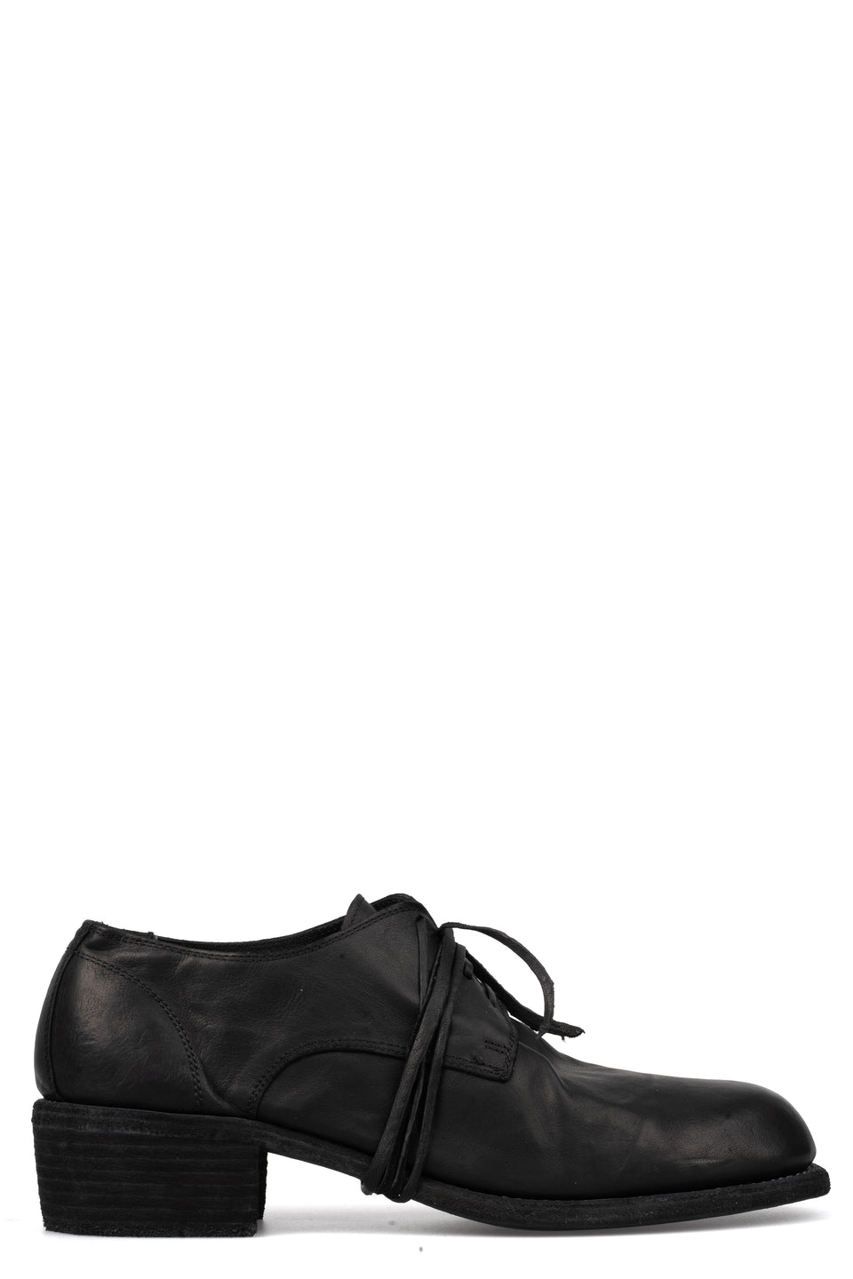 Stacked heel laced kangaroo derbies | 792X