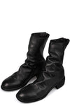 Back zip leather boots | 788X
