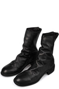Back zip leather boots | 788X