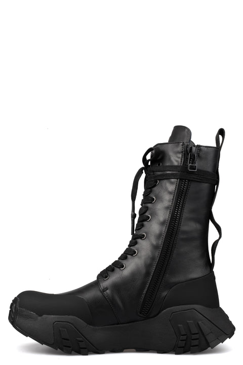 GALL | SS26 - High top laced vegan leather boots, 35B