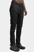 External seams jeans, Leather effect