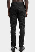 External seams jeans, Leather effect