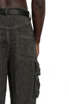 Never Enough | SS26  - Linen cargo pants, Green MPA082