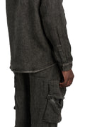 Never Enough | SS26 - Woven Linen Shirt, Green MSL009