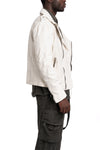 Never Enough | SS26 - Biker Leather Jacket, Dirty White MJL068