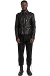 Never Enough | SS26 - Biker Leather Jacket, Black MJL068
