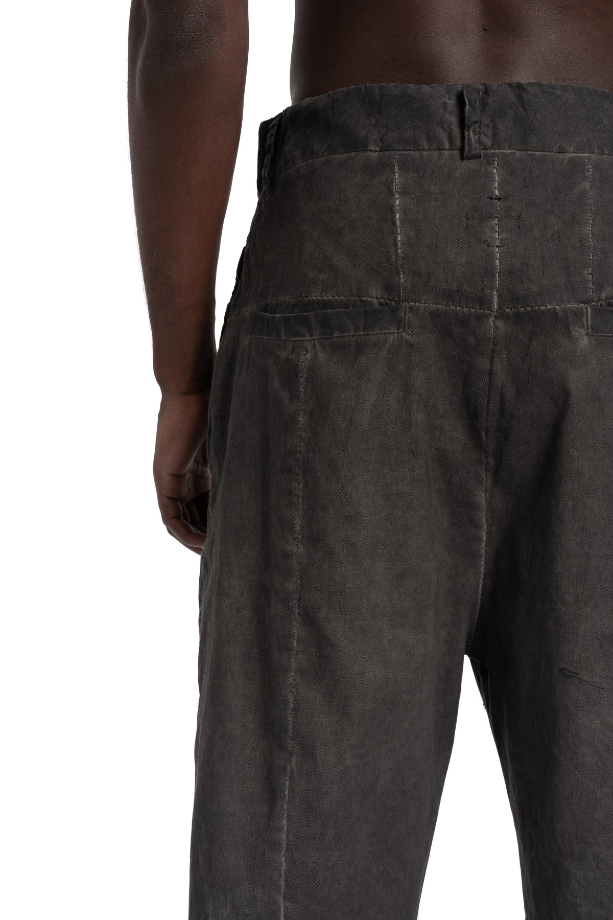 MD75 | SS26 - Linen stretch shorts, Antra resin MD13286L