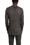 MD75 | SS26 - Fine ribbed long sleeve tee, Antra resin MD13266