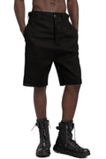 MD75 | SS26 - Linen stretch shorts, Black MD13286L