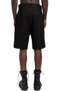MD75 | SS26 - Linen stretch shorts, Black MD13286L