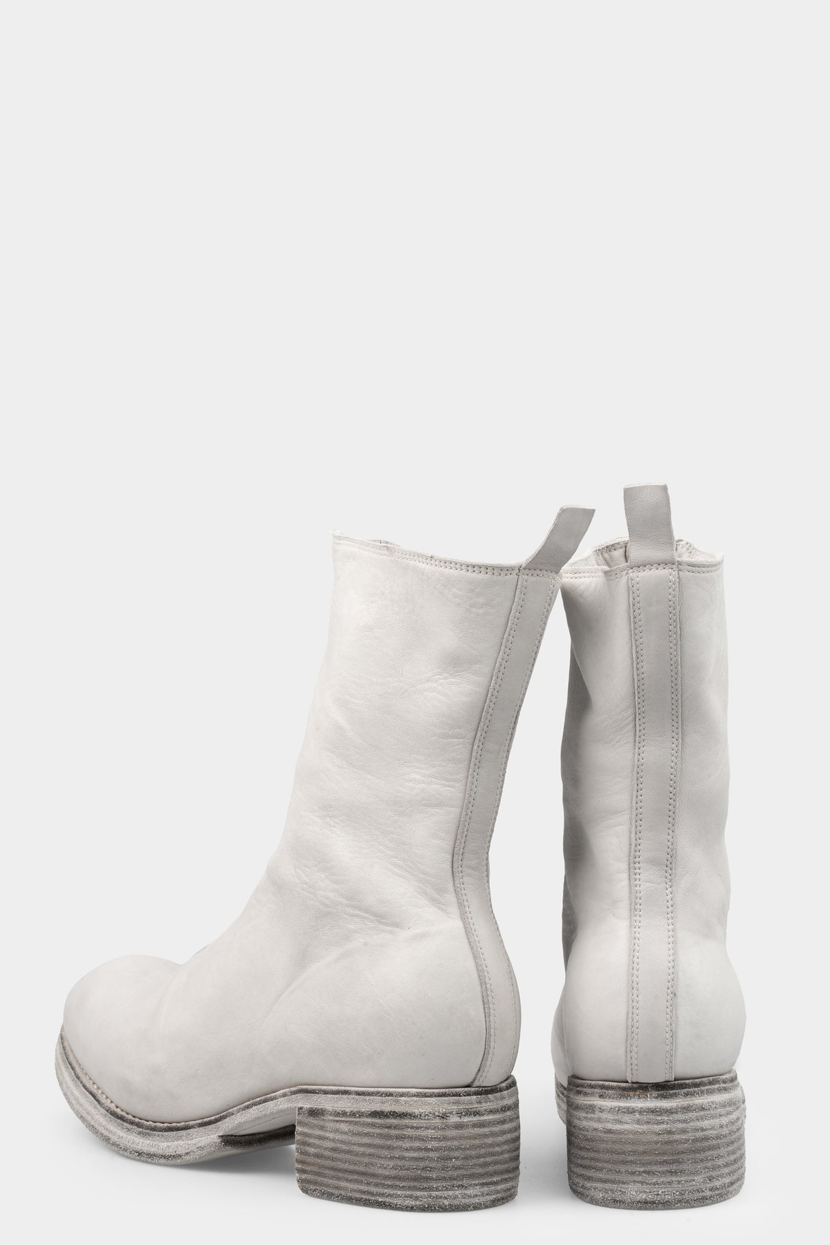 Front zip high top boots | PL2WZ, Light Grey (Double sole)