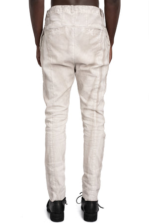 MD75 | SS26 - Linen stretch trousers, Off-white MD13276L