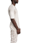 MD75 | SS26 - Lightweight knit T-Shirt, White Ash MD13207