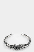 Open bangle silver bracelet