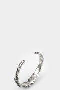 Open bangle silver bracelet