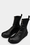 Front zip leather high top sneakers | PLS2