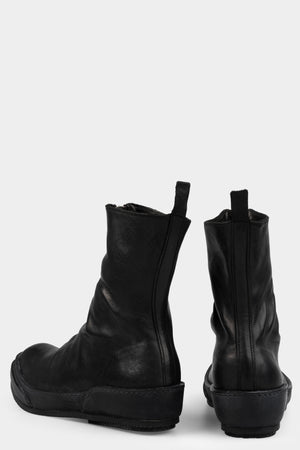 Front zip leather high top sneakers | PLS2