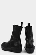 Front zip leather high top sneakers | PLS2