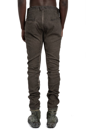MD75 | SS26 - Woven Stretch Linen Pants, Military Resin MD13277L
