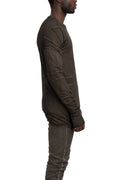 MD75 | SS26 - Lightweight Cotton Scar Stitch LS T-Shirt, Military Resin MD13260