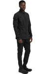 MD75 | SS26 - Scar-stitch cotton shirt, Black wash MD13283C