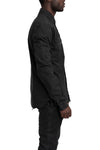 MD75 | SS26 - Scar-stitch cotton shirt, Black wash MD13283C