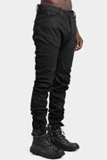 Slim curved leg jeans, Leather effect
